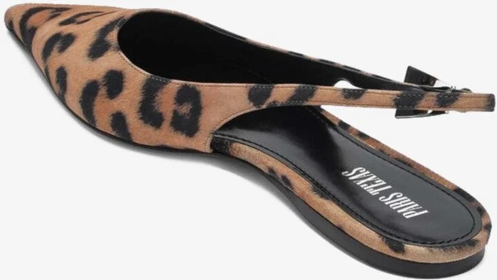 Jessica Leopard Print Slingback Flats - Image 2