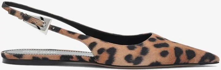 Jessica Leopard Print Slingback Flats