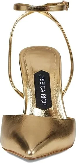 Jessica Rich Khloe Slingback High Women's Heels Gold : 11 M, Leather - Image 2