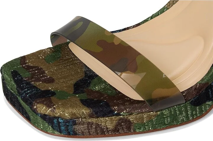 Jessica Simpson Adonia High Heel Sandals Women's Dress Sandals Forest Camo Green : 7.5 M, Synthetic - Image 7
