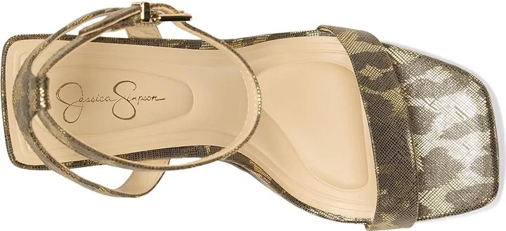 Jessica Simpson Adonia High Heel Sandals Women's Dress Sandals Golden Roxy Metallic Leopard : 8.5 M, Synthetic - Image 2