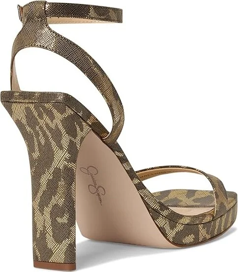 Jessica Simpson Adonia High Heel Sandals Women's Dress Sandals Golden Roxy Metallic Leopard : 8.5 M, Synthetic - Image 4