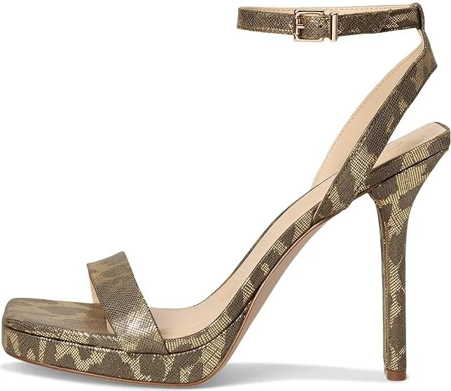 Jessica Simpson Adonia High Heel Sandals Women's Dress Sandals Golden Roxy Metallic Leopard : 8.5 M, Synthetic - Image 6