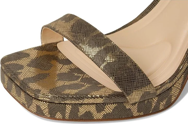 Jessica Simpson Adonia High Heel Sandals Women's Dress Sandals Golden Roxy Metallic Leopard : 8.5 M, Synthetic - Image 7