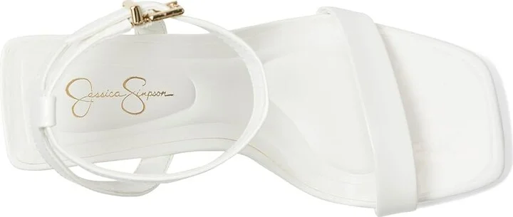 Jessica Simpson Adonia High Heel Sandals Women's Shoes Bright White : 9 M, Faux Leather - Image 2