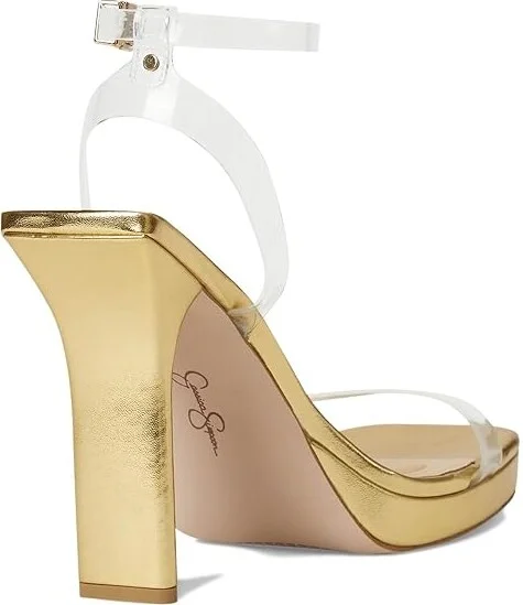 Jessica Simpson Adonia High Heel Sandals Women's Shoes Clear : 10 M, Faux Leather - Image 4