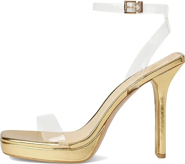 Jessica Simpson Adonia High Heel Sandals Women's Shoes Clear : 10 M, Faux Leather - Image 6
