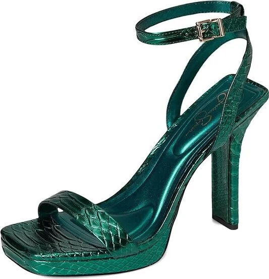 Jessica Simpson Adonia High Heel Sandals Women's Shoes Gem Green : 5 M, Faux Leather - Image 5