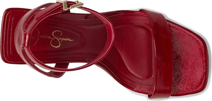 Jessica Simpson Adonia High Heel Sandals Women's Shoes Red Muse : 7 M, Faux Leather - Image 2