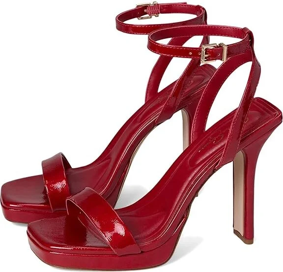 Jessica Simpson Adonia High Heel Sandals Women's Shoes Red Muse : 7 M, Faux Leather