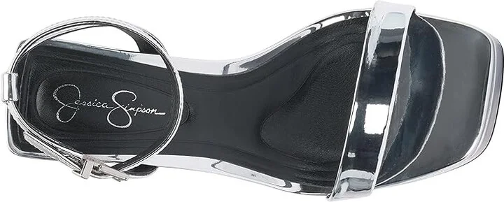 Jessica Simpson Adonia High Heel Sandals Women's Shoes Silver : 5 M, Faux Leather - Image 2