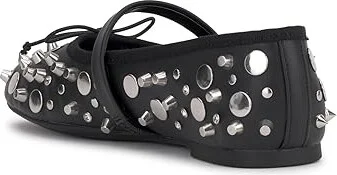 Jessica Simpson Azalina Mary Jane Flats Women's Flat Shoes Black : 9 M, Leather/Polyester/Rubber - Image 4