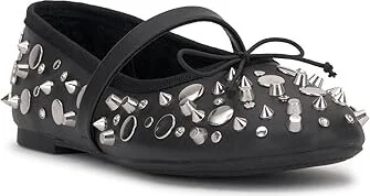 Jessica Simpson Azalina Mary Jane Flats Women's Flat Shoes Black : 9 M, Leather/Polyester/Rubber - Image 5