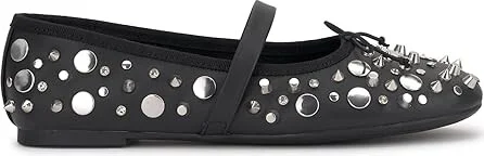Jessica Simpson Azalina Mary Jane Flats Women's Flat Shoes Black : 9 M, Leather/Polyester/Rubber - Image 6