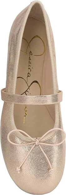 Jessica Simpson Azalina Mary Jane Flats Women's Flat Shoes Champagne : 10 M, Polyester/Rubber - Image 2