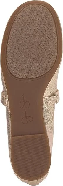 Jessica Simpson Azalina Mary Jane Flats Women's Flat Shoes Champagne : 10 M, Polyester/Rubber - Image 3