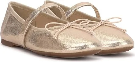 Jessica Simpson Azalina Mary Jane Flats Women's Flat Shoes Champagne : 10 M, Polyester/Rubber