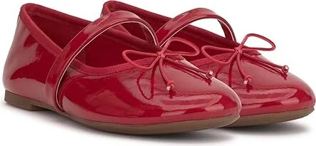 Jessica Simpson Azalina Mary Jane Flats Women's Flat Shoes Red Muse : 10 M, Polyester/Rubber