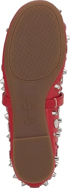 Jessica Simpson Azalina Mary Jane Flats Women's Flat Shoes Red Muse : 6 M, Leather/Polyester/Rubber - Image 3