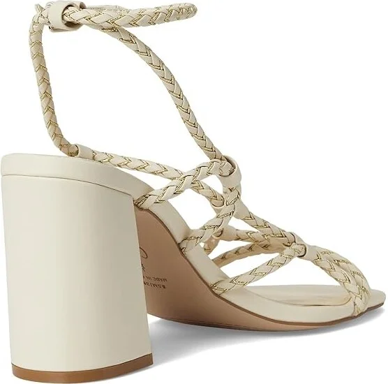 Jessica Simpson Azimma Braided Block Heel Sandals Women's Sandals Soft Ivory : 11 M, Faux Leather - Image 4