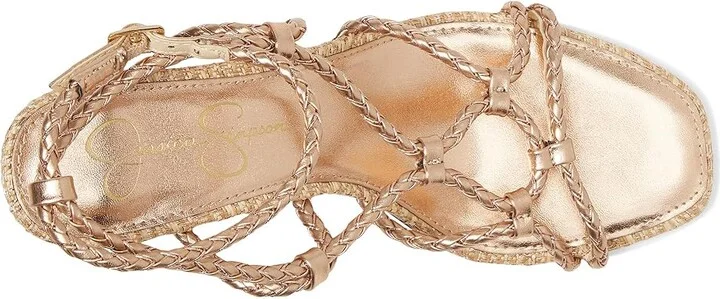 Jessica Simpson Azimma Braided Block Heel Sandals Women's Sandals Soft Ivory : 11 M, Faux Leather - Image 8