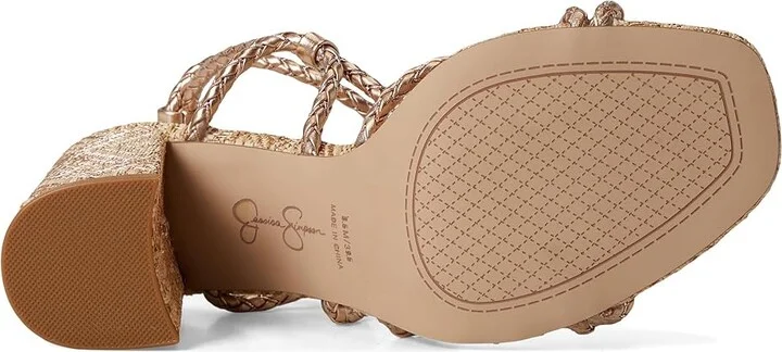 Jessica Simpson Azimma Braided Block Heel Sandals Women's Sandals Soft Ivory : 11 M, Faux Leather - Image 9
