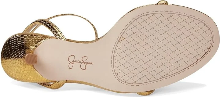 Jessica Simpson Baharia Ankle Strap Sandals Women's Shoes Gold : 9.5 M, Synthetic - Image 3