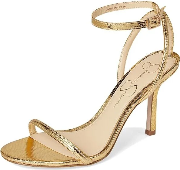 Jessica Simpson Baharia Ankle Strap Sandals Women's Shoes Gold : 9.5 M, Synthetic - Image 5