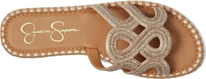Jessica Simpson Bria Flat Woven Sandals Women's Sandals Champagne : 7.5 M, Synthetic - Image 2