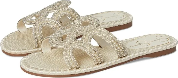 Jessica Simpson Bria Flat Woven Sandals Women's Sandals Soft Ivory : 11 M, Synthetic