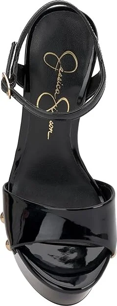 Jessica Simpson Calenta Women's Sandals Black : 9.5 M, Faux Leather - Image 2