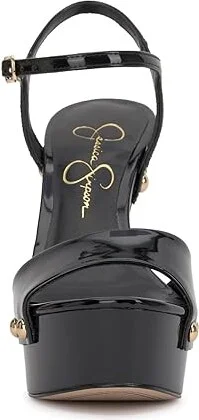 Jessica Simpson Calenta Women's Sandals Black : 9.5 M, Faux Leather - Image 5