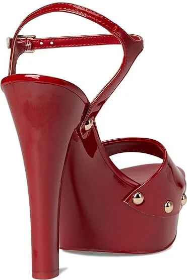 Jessica Simpson Calenta Women's Sandals Red Muse : 5 M, Faux Leather - Image 4