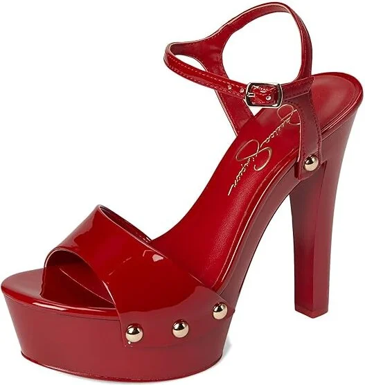 Jessica Simpson Calenta Women's Sandals Red Muse : 5 M, Faux Leather - Image 5