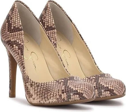 Jessica Simpson Calie High Women's Heels Festival Snake Print : 7.5 M, Synthetic