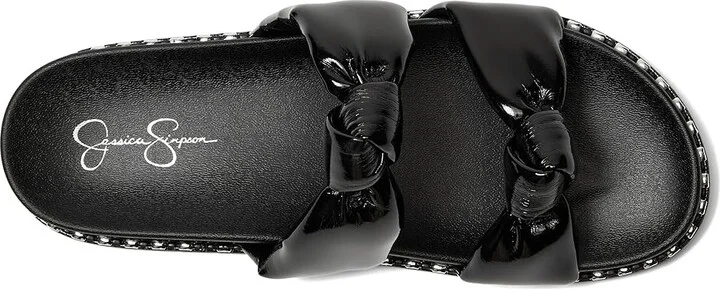 Jessica Simpson Caralyna Studded Knot Sandals Women's Sandals Black : 10 M, Textile - Image 2