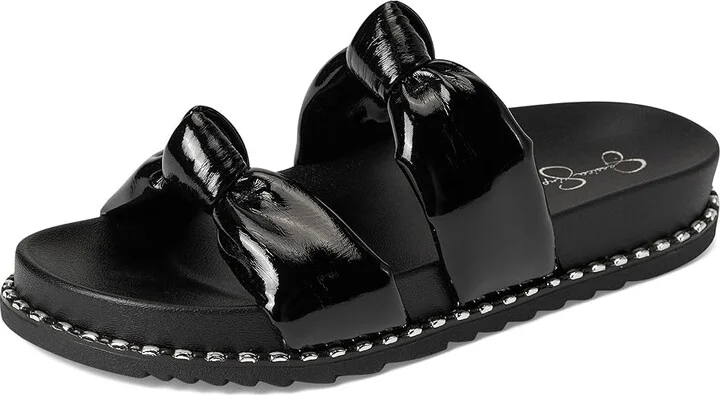 Jessica Simpson Caralyna Studded Knot Sandals Women's Sandals Black : 10 M, Textile - Image 5