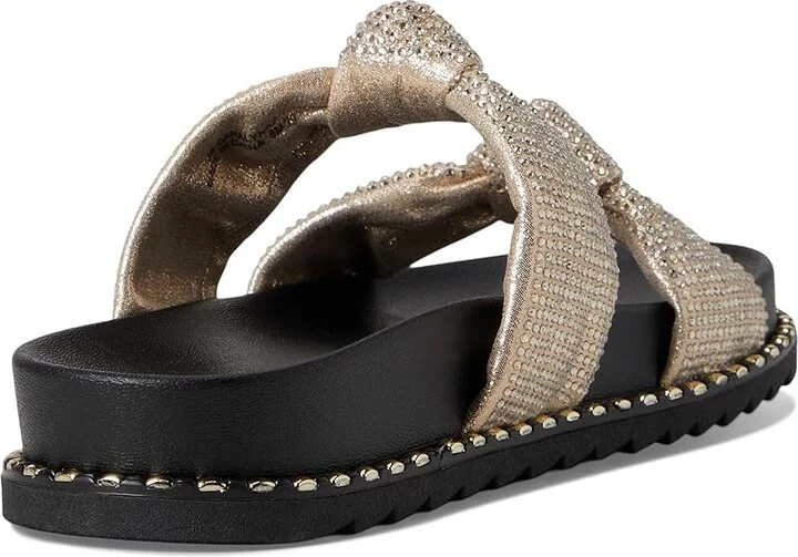 Jessica Simpson Caralyna Studded Knot Sandals Women's Sandals Champagne : 5 M, Textile - Image 4