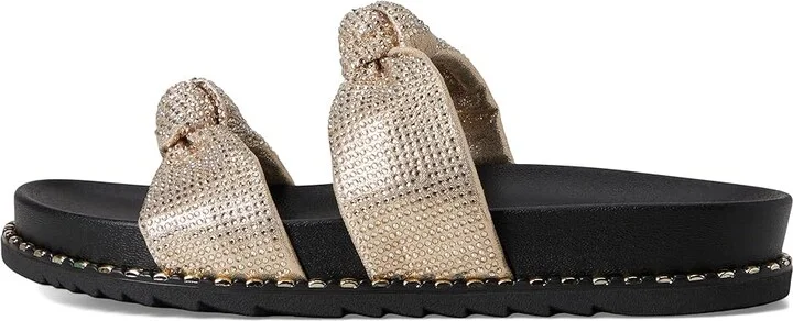 Jessica Simpson Caralyna Studded Knot Sandals Women's Sandals Champagne : 5 M, Textile - Image 6