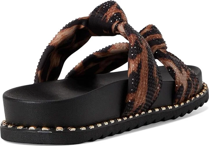 Jessica Simpson Caralyna Studded Knot Sandals Women's Sandals Natural Leopard : 6 M, Textile - Image 4