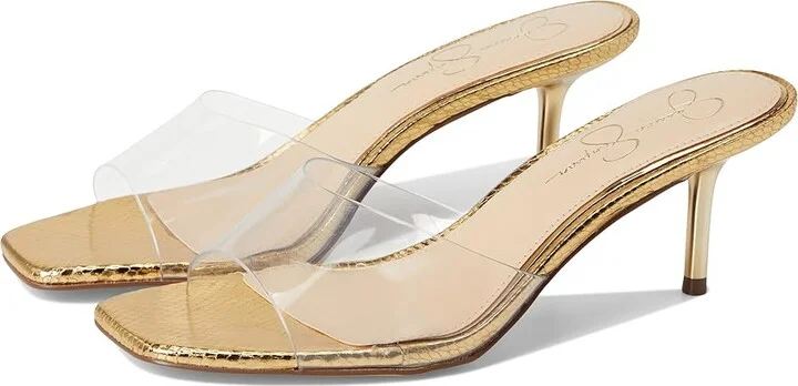 Jessica Simpson Celisha Lucite High Heel Sandals Women's Sandals Clear : 7 M, Synthetic