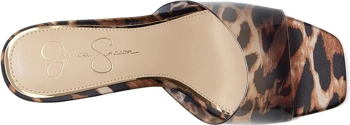 Jessica Simpson Celisha Lucite High Heel Sandals Women's Sandals Natural Leopard : 7.5 M, Synthetic - Image 2
