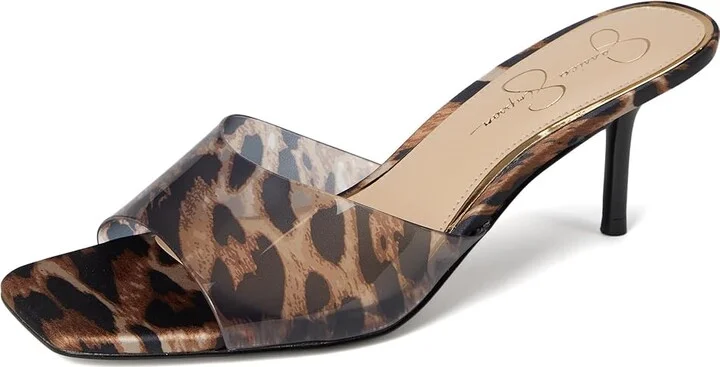 Jessica Simpson Celisha Lucite High Heel Sandals Women's Sandals Natural Leopard : 7.5 M, Synthetic - Image 5