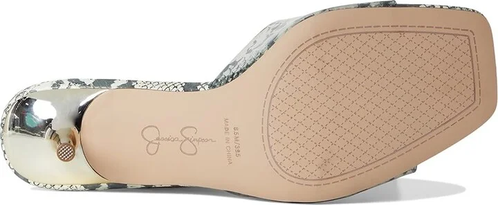 Jessica Simpson Celisha Lucite High Heel Sandals Women's Sandals Neutral Sienna Snake : 9 M, Synthetic - Image 3