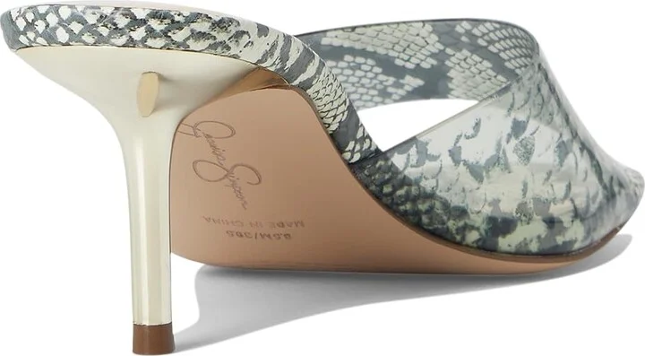 Jessica Simpson Celisha Lucite High Heel Sandals Women's Sandals Neutral Sienna Snake : 9 M, Synthetic - Image 4