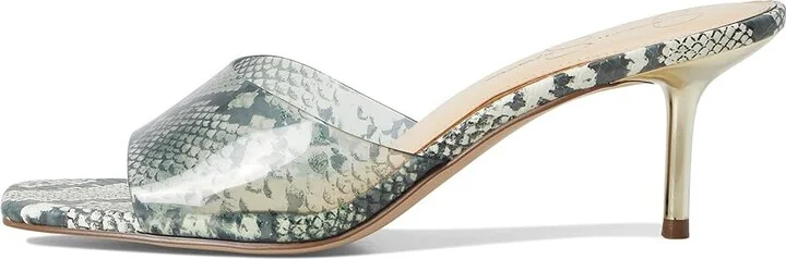 Jessica Simpson Celisha Lucite High Heel Sandals Women's Sandals Neutral Sienna Snake : 9 M, Synthetic - Image 6