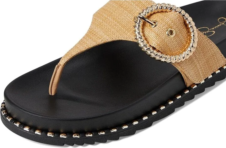Jessica Simpson Cymmeri Buckle Sandals Women's Sandals Natural Raffia : 7 M - Image 7
