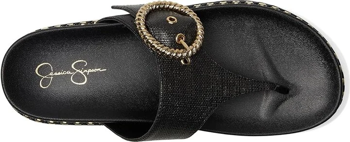 Jessica Simpson Cymmeri Buckle Sandals Women's Sandals Natural Raffia : 7 M - Image 8