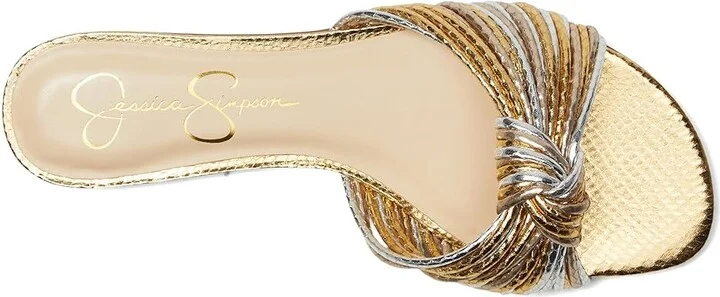 Jessica Simpson Dydra Women's Sandals Silver Combo : 10 M, Faux Leather - Image 2