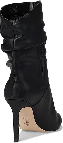 Jessica Simpson Elisiti Scrunch Bootie Women's Boots Black : 6 M, Suede - Image 4